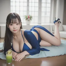 透明感のある女性モデル