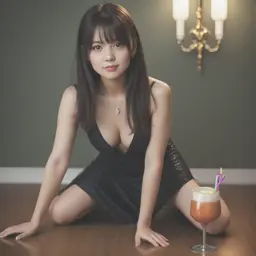 カールした髪の質感