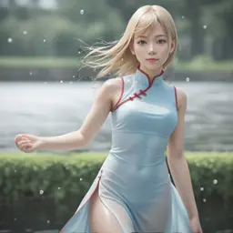 ステージ衣装の女性